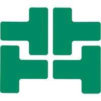 Floor Corner Marks, T, 5" L x 2" W, Green, Polyester Equipment World
