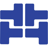 Floor Corner Marks, T, 5" L x 2" W, Blue, Polyester Equipment World