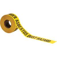Barricade Tape, English, 3" W x 1000' L, 3 mils, Black on Yellow Equipment World