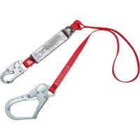 Shock-Absorbing Lanyard, 4', Snap Hook Center, Rebar Hook Leg Ends, Polyester Equipment World