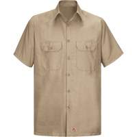 Short Sleeve Ripstop Shirt, Men's, 3X-Large, Khaki Equipment World
