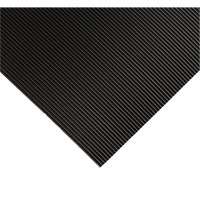 Corrugated Switchboard Matting No.702, 2' W x 10' L, 1/4" Thickness, Black, PVC Equipment World