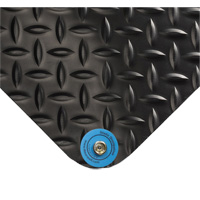 Electrically Conductive Mat No.786, 2' W x 3' L x 15/16" T, PVC, Diamond, Black Equipment World