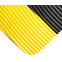 Double Duty Switchboard Mats No.720, Corrugated, 3' x 10' x 5/8", Black/Yellow, PVC Equipment World