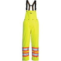 Journeyman Detachable Bib Safety Pants, Polyester, Small, High Visibility Lime-Yellow Equipment World