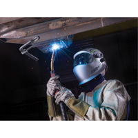 e684 Welding Helmets, 3.94" L x 1.97" W View Area, 4/5 - 13 Shade Range, Silver Equipment World