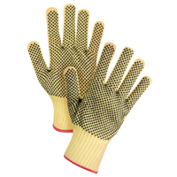 Double-Sided Dotted Seamless String Knit Gloves, Size Small/7, 7 Gauge, PVC Coated, Kevlar&reg; Shell, ASTM ANSI Level A2/EN 388 Level 3 Equipment World