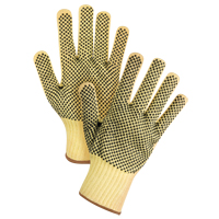 Double-Sided Dotted Seamless String Knit Gloves, Size Large/9, 7 Gauge, PVC Coated, Kevlar&reg; Shell, ASTM ANSI Level A2/EN 388 Level 3 Equipment World