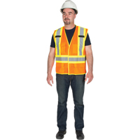 5-Point Tear-Away Premium Safety Vest , High Visibility Orange, Large/X-Large, Polyester Equipment World