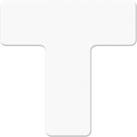 Marqueurs all&eacute;g&eacute;e/5S Armor Stripe, T, 6" lo x 6" la, Blanc, Plastique Equipment World