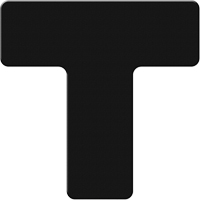 Marqueurs all&eacute;g&eacute;e/5S Armor Stripe, T, 6" lo x 6" la, Noir, Plastique Equipment World