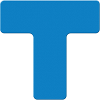 Marqueurs all&eacute;g&eacute;e/5S Armor Stripe, T, 6" lo x 6" la, Bleu, Plastique Equipment World