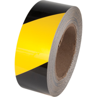 Tuff Mark&reg; Floor Marking Tape, 2" x 100', Polyester, Black and Yellow Equipment World