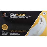 KeepKleen&reg; Disposable Medical Exam Grade Gloves, Large, Latex, 5-mil, Powder-Free, White, Class 2 Equipment World