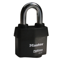 ProSeries&reg; Weather Tough&reg; Padlock, Black, Keyed Different, Laminated Steel, 2-5/8" Width Equipment World