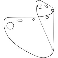 Visi&egrave;re d&eacute;coup&eacute;e &agrave; l'emporte-pi&egrave;ce et form&eacute;e Dynamic, Polycarbonate, Teinte Transparent Equipment World
