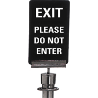 "Exit: Please Do Not Enter" Crowd Control Sign, 11" x 7", Plastic, English Equipment World