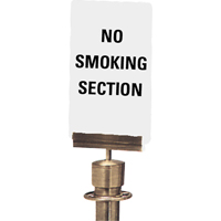 "No Smoking Section" Crowd Control Sign, 11" x 7", Plastic, English SG139 | Equipment World