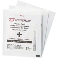 Gaze Dynamic, Tampon, 3" lo x 3" la, St&eacute;rile, Dispositif m&eacute;dical Classe 1 Equipment World