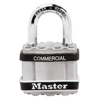 Laminated Padlock, Silver, Keyed Different, Laminated Steel, 1-3/4" Width Equipment World