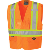 134 Safety Vest, High Visibility Orange, Large/X-Large, Polyester Equipment World