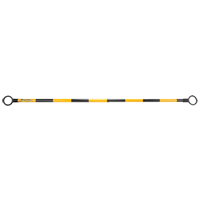 Telescopic Barricade Bar, 85" Extended Length, Black/Yellow Equipment World