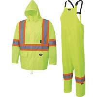 5619 150D Oxford Rain Suit, Polyester, 2X-Large, Lime-Yellow Equipment World
