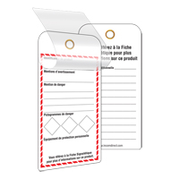 GHS Self-Laminating Workplace Tags, Cardstock, 3" W x 6" H, French Equipment World