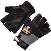 ProFlex 901 Half-Finger Leather Impact Gloves, Small, Grain Leather Palm, Hook & Loop Cuff Equipment World