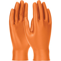 Gants jetables ambidextres Grippaz Skins, Petit, Nitrile, 6 mils, Sans poudre, Orange Equipment World