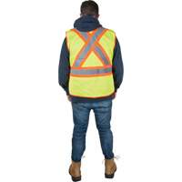 Flame-Resistant Surveyor Vest, High Visibility Lime-Yellow, Medium, Polyester, CSA Z96 Class 2 - Level 2 SGF140 | Equipment World