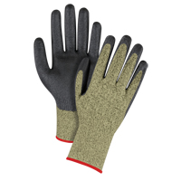 Black & Yellow Seamless Stretch Cut-Resistant Gloves, Size Small/7, 13 Gauge, Foam Nitrile Coated, Aramid Shell, ASTM ANSI Level A6 Equipment World