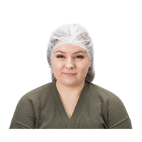 Pleated Bouffant Cap, Polypropylene, 19", White Equipment World