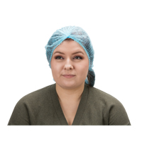 Pleated Bouffant Cap, Polypropylene, 21", Blue Equipment World
