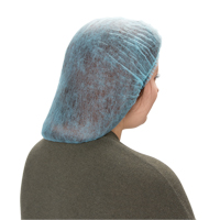 Pleated Bouffant Cap, Polypropylene, 21", Blue Equipment World