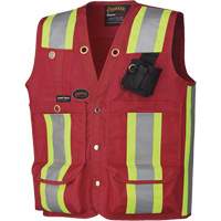 695 Veste de s&eacute;curit&eacute; pour arpenteur/superviseur, Rouge, T-Grand, Polyester Equipment World