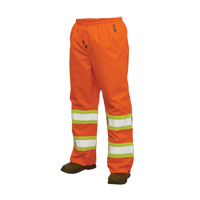 300D Safety Rain Pant, Polyester, Large, High Visibility Orange Equipment World