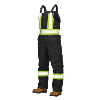 Duck Lined Safety Overalls, Cotton, Large, Black Equipment World
