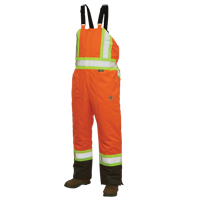 Lined Safety Overalls, Polyester/Polyurethane, Large, High Visibility Orange Equipment World