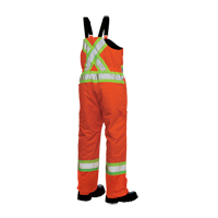 Lined Safety Overalls, Polyester/Polyurethane, Large, High Visibility Orange Equipment World