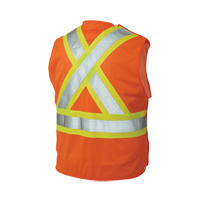 5-Point Tearaway Safety Vest, High Visibility Orange, Large/X-Large, Polyester Equipment World