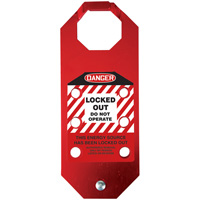 Stopout<sup>®</sup> OSHA Danger Aluma-Tag™ Locked Out Do Not Operate Hasp, Red SGH860 | Equipment World