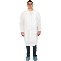 Lab Coat, Polypropylene, White, Medium Equipment World
