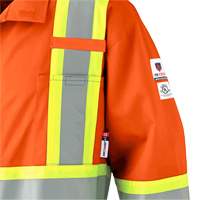 7702 Combinaison de s&eacute;curit&eacute; haute visibilit&eacute; ignifuge, Taille 36, Orange Equipment World