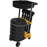 PLUS Barrier Post Cart Kit with Tray, 75' L, Metal, Black Equipment World