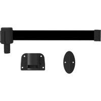 PLUS Wall Mount Barrier System, Plastic, Screw Mount, 15', Black Tape Equipment World