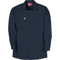 Arc Flash Work Shirt, Small, Navy Blue Equipment World