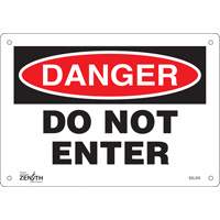 "Do Not Enter" Sign, 7" x 10", Aluminum, English Equipment World