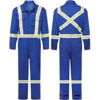 Avenger 7 oz. Flame Resistant Coveralls, Size 34, Royal Blue Equipment World
