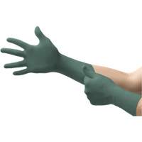 Dura Flock Gloves, Small, Nitrile, 8-mil, Powder-Free, Green Equipment World